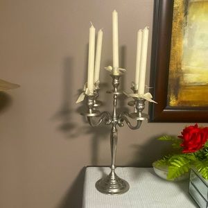 Silver candelabras (2).  inch